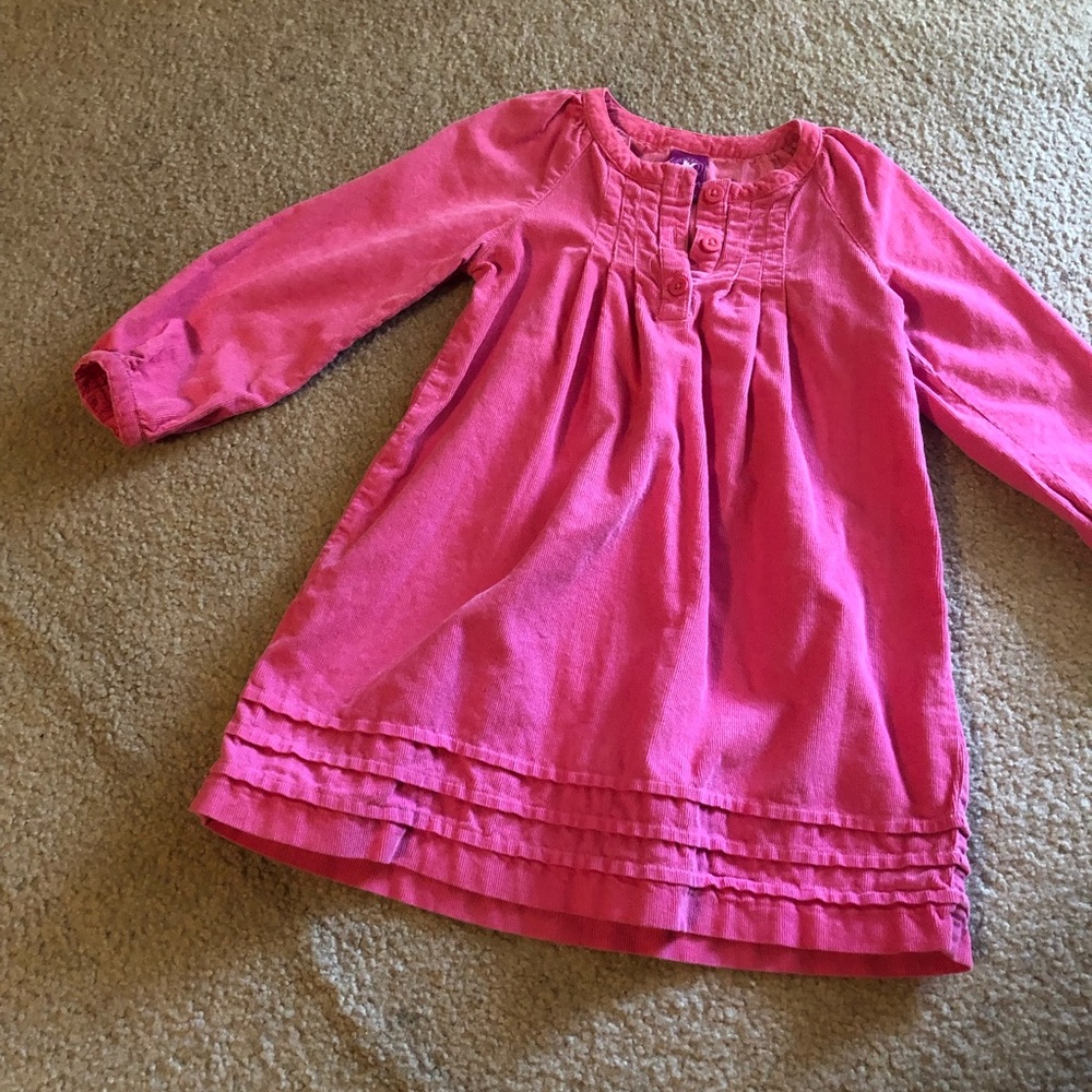 Girls pink corduroy dress
